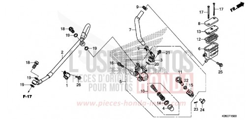 REAR BRAKE MASTER CYLINDER MSX125G de 2016